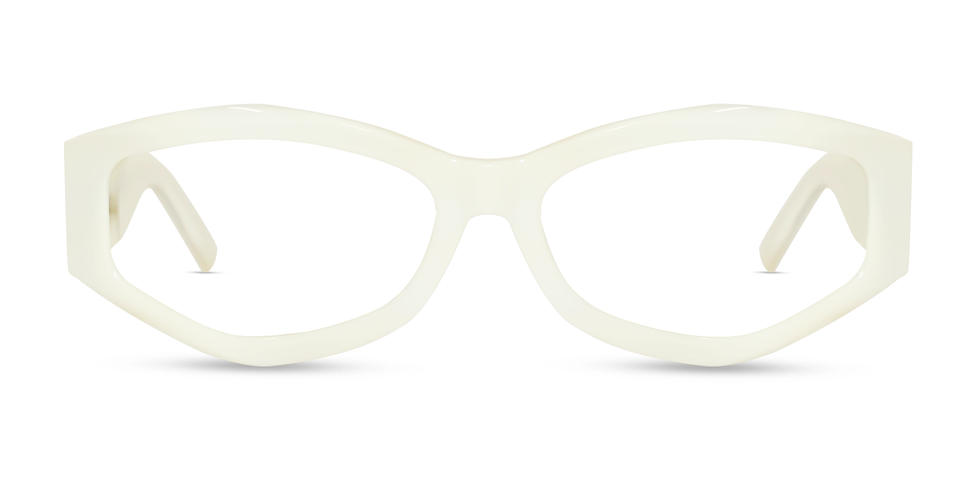 Smoke White Oversized Rectangle Glasses Smoke White Oversized Rectangle Glasses