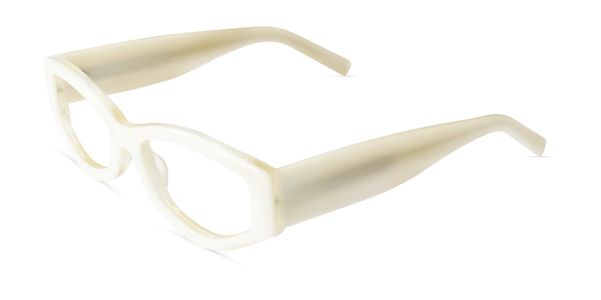 Smoke White Oversized Rectangle Glasses Smoke White Oversized Rectangle Glasses