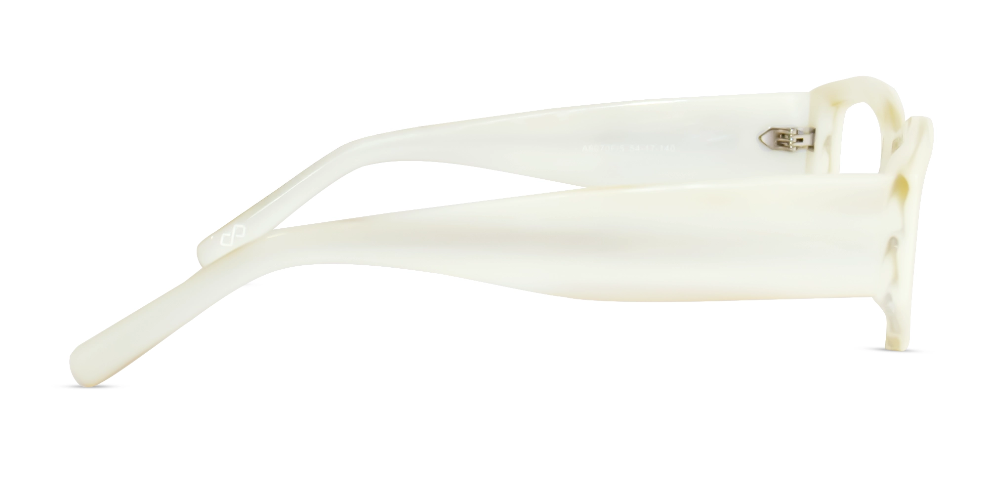 Smoke White Oversized Rectangle Glasses