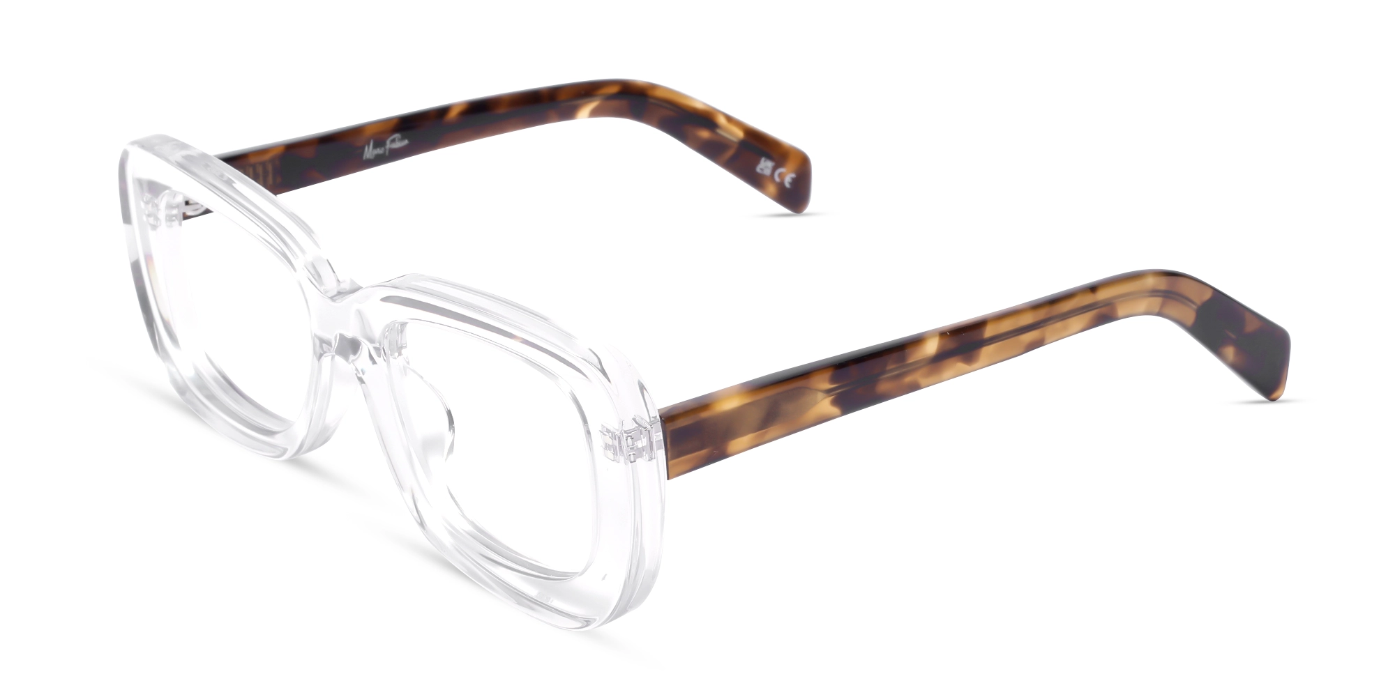 Crystal Clear Oversized Full-Rim Glasses Crystal Clear Oversized Full-Rim Glasses