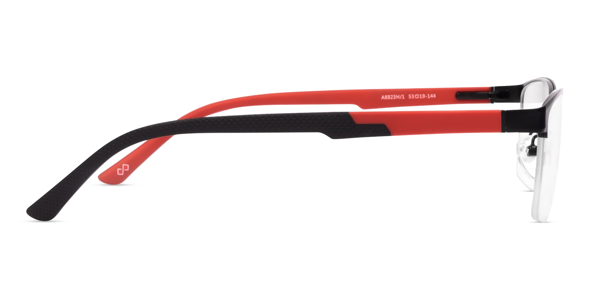 Black Metal Halfrim Rectangle Glasses-3 Black Metal Halfrim Rectangle Glasses-3