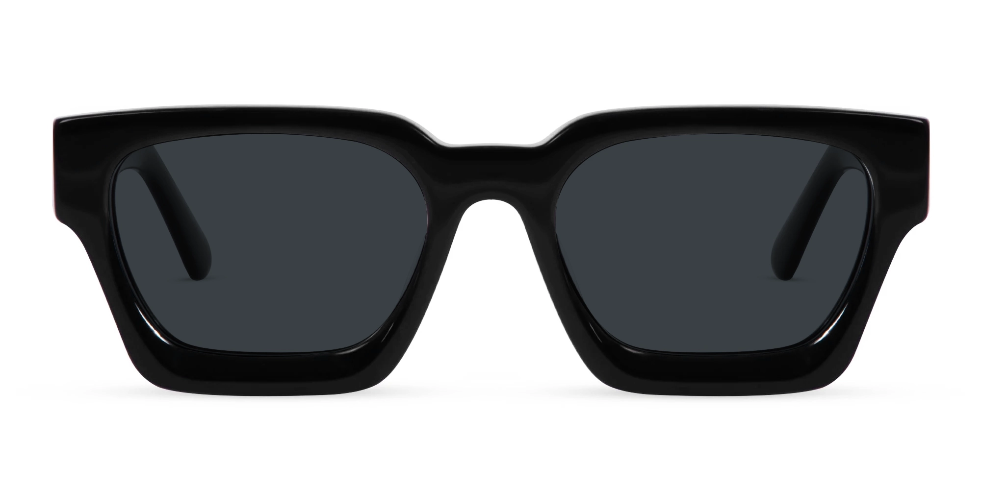 Dark Grey Solid Square Sunglasses-1 Dark Grey Solid Square Sunglasses-1