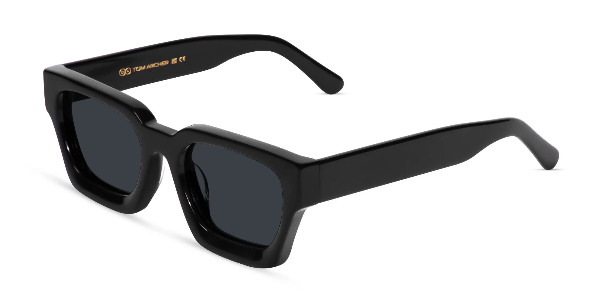 Dark Grey Solid Square Sunglasses-3 Dark Grey Solid Square Sunglasses-3