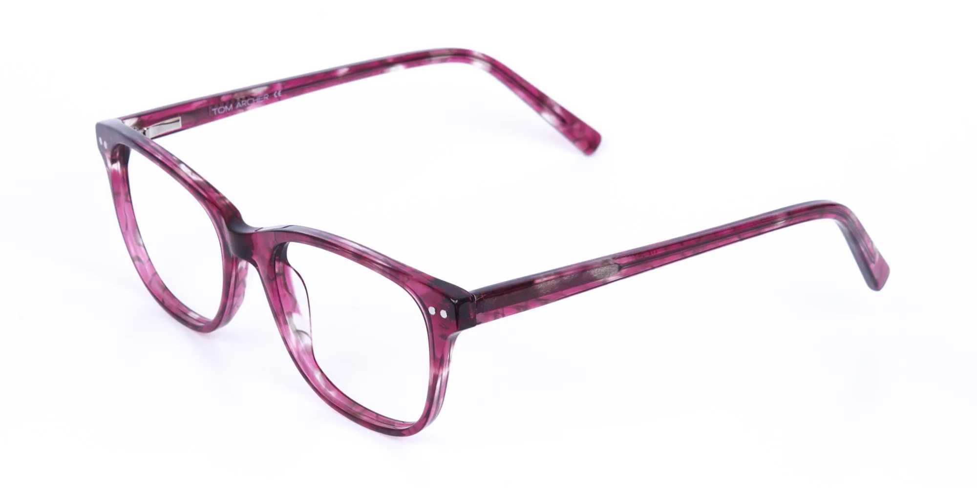 Rose Pink Marble Acetate Rectangular Glasses-2 Rose Pink Marble Acetate Rectangular Glasses-2