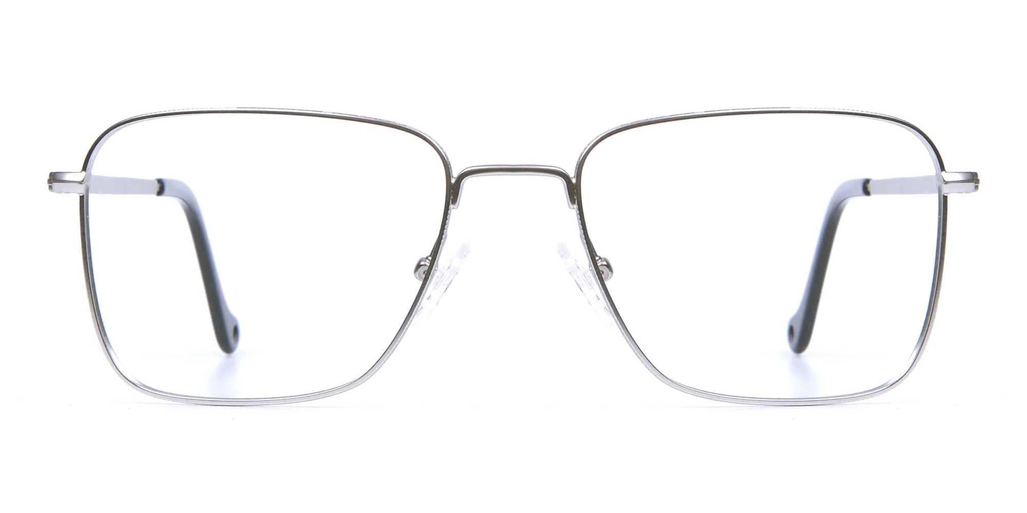 Silver Rectangular Glasses, Eyeglasses -2 Silver Rectangular Glasses, Eyeglasses -2