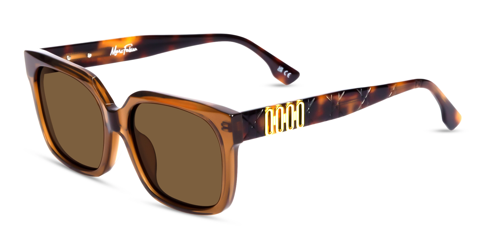 Square Acetate Frame With Brown Tint Sunglasses Square Acetate Frame With Brown Tint Sunglasses