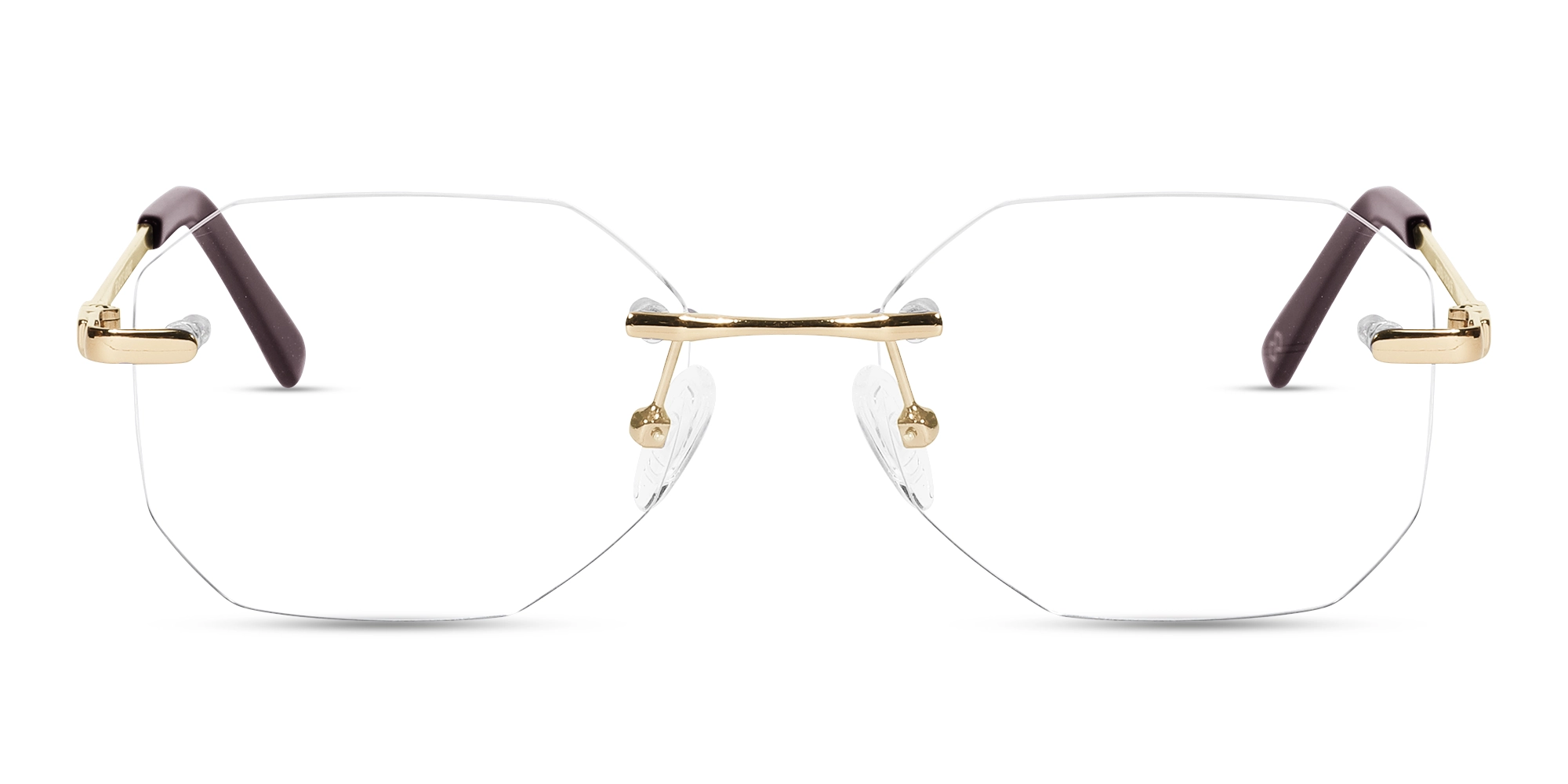 Champagne Gold Metal Rimless Glasses 1 Champagne Gold Metal Rimless Glasses 1
