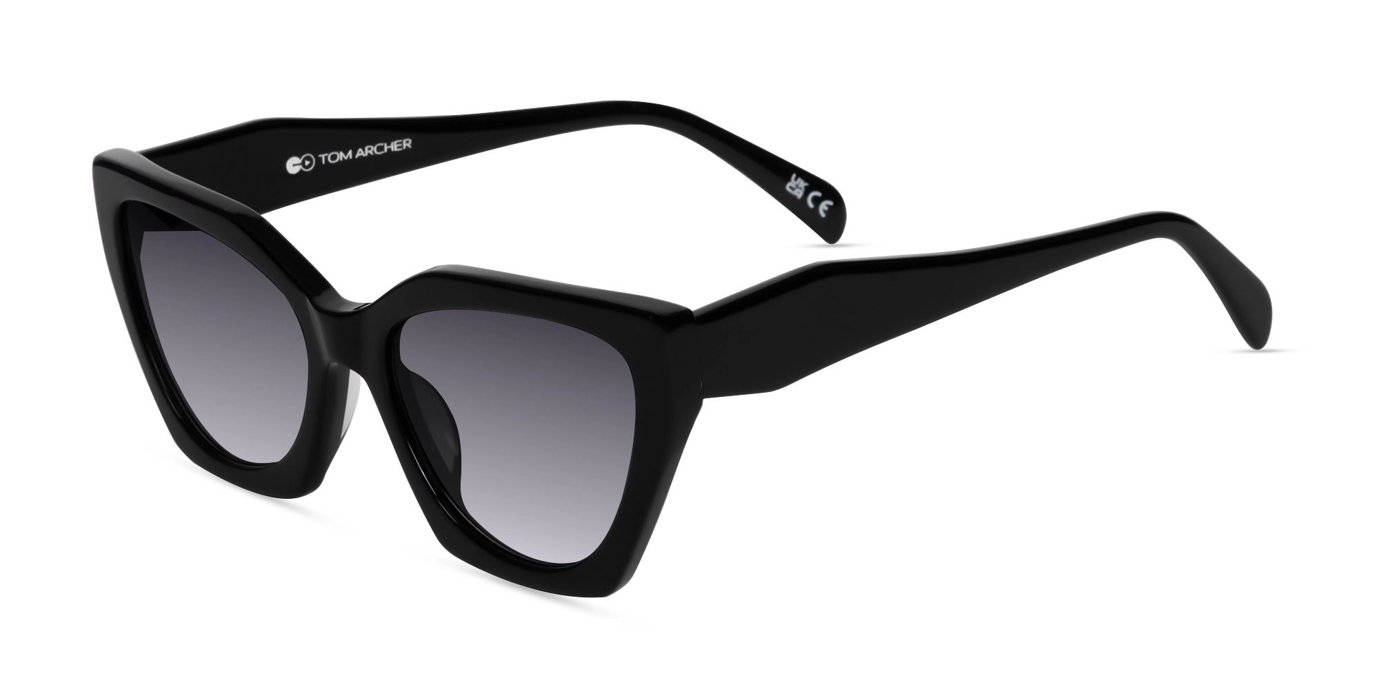 Black Cat-Eye Geometric Sunglasses-3 Black Cat-Eye Geometric Sunglasses-3