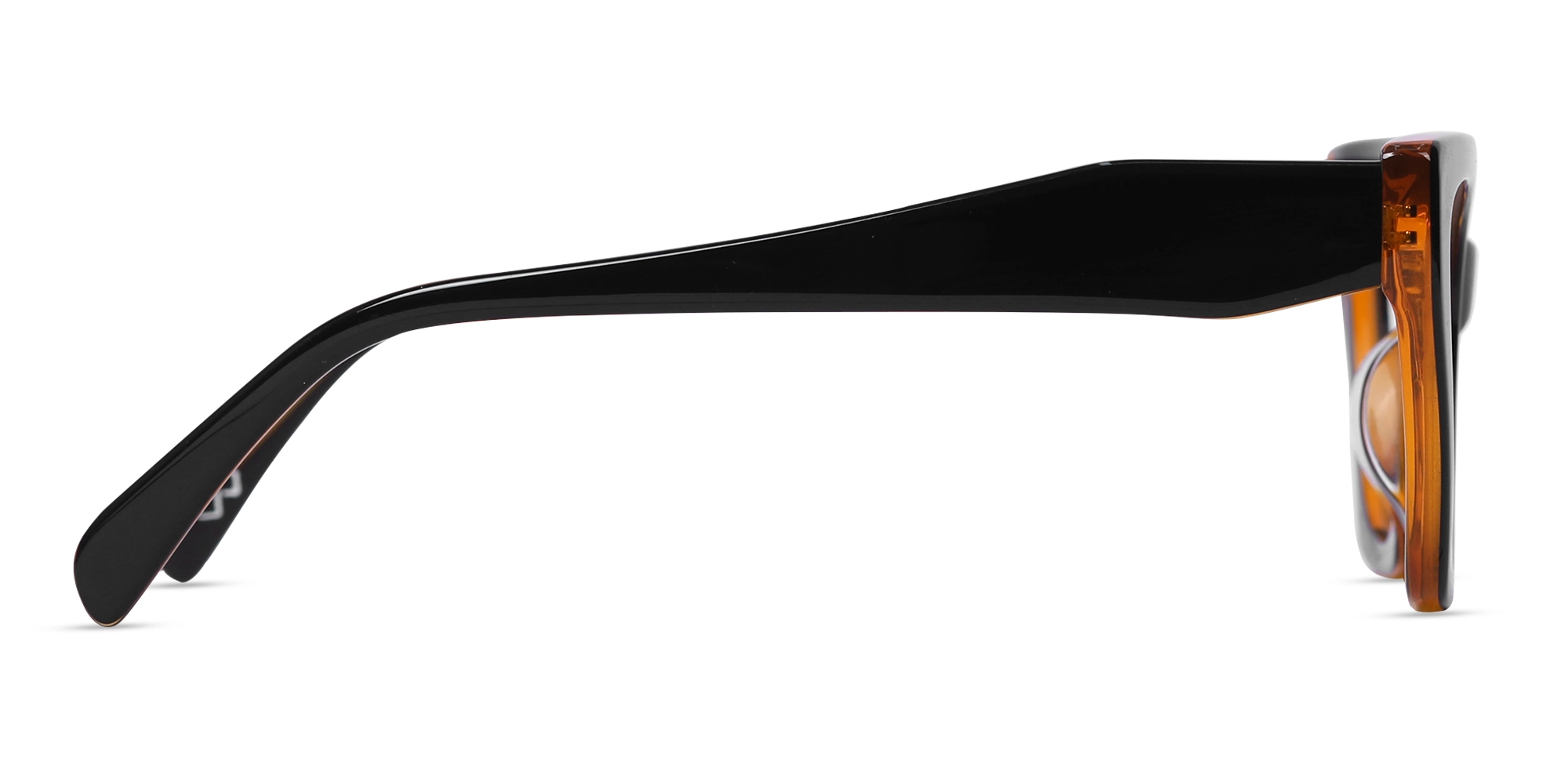 Black & Grey Ombre Cat-Eye Geometric Sunglasses-4