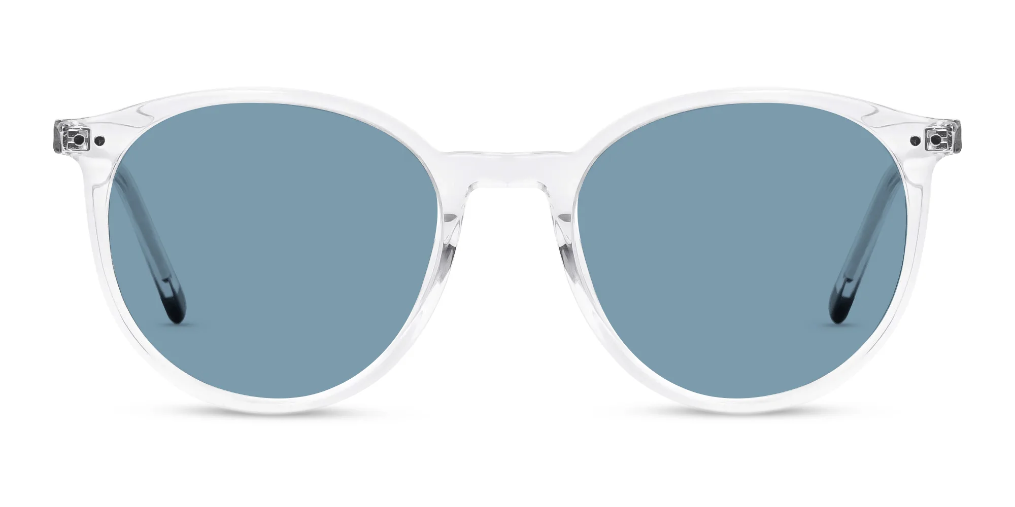 Clear Frame Blue Lens Sunglasses-1 Clear Frame Blue Lens Sunglasses-1