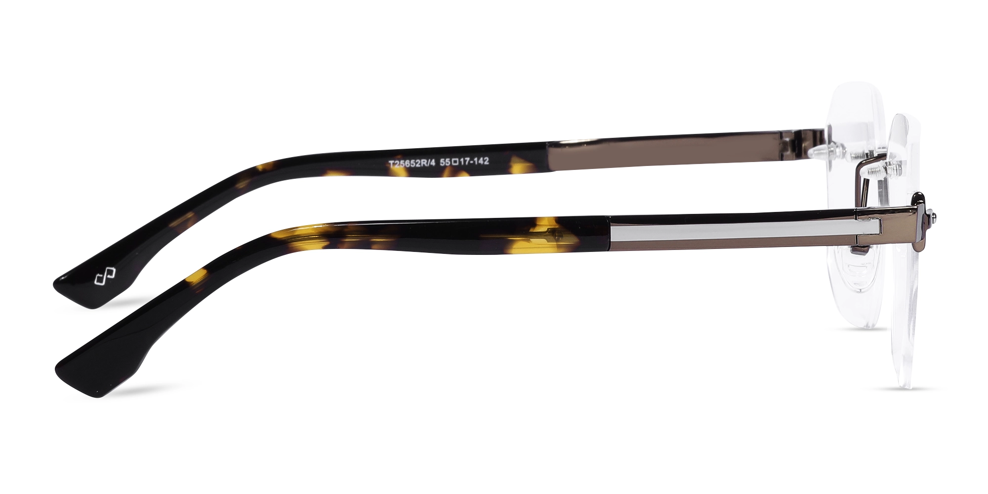 Rectangle Rimless Prescription Glasses-4