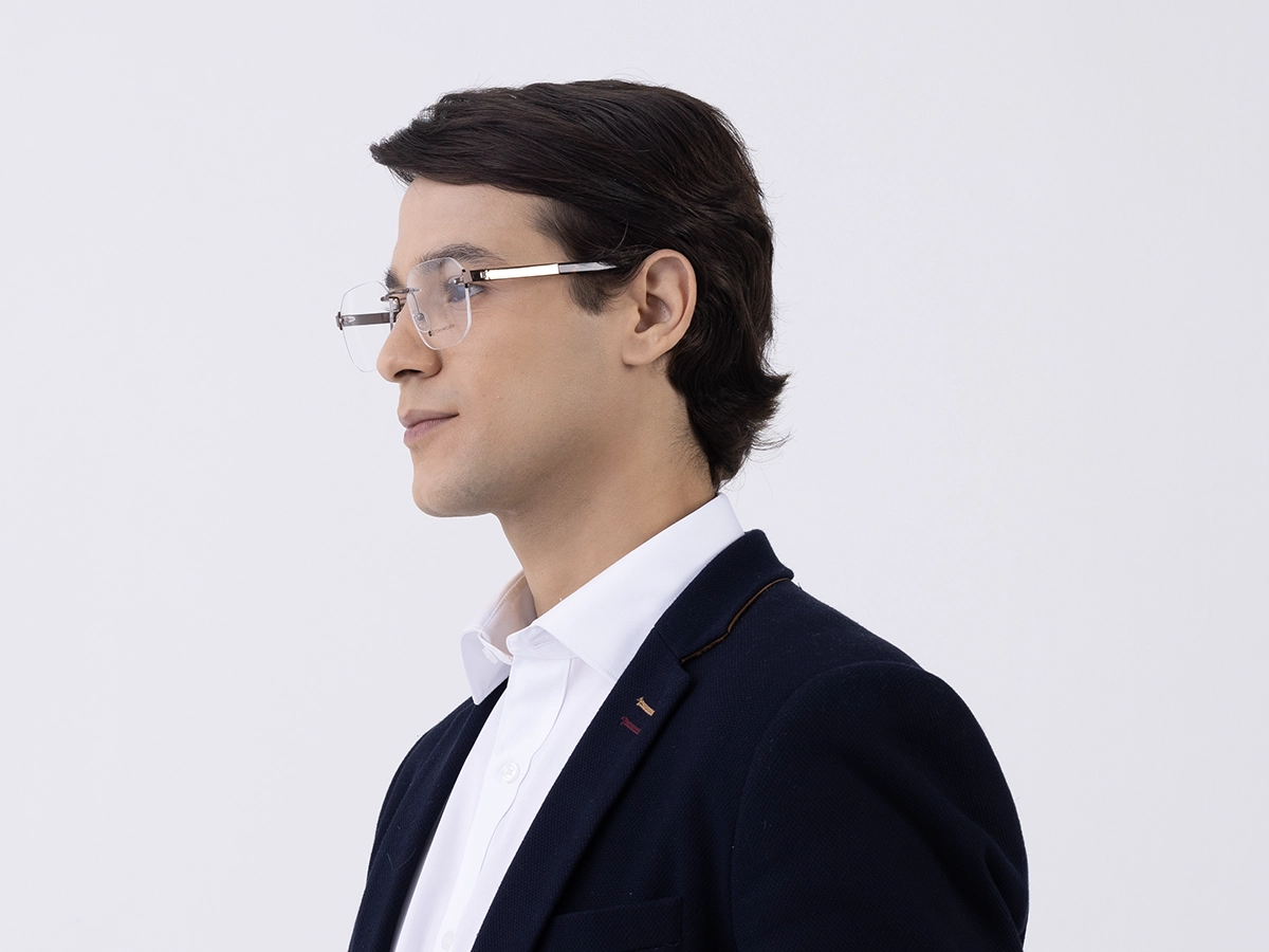 Rectangle Rimless Prescription Glasses 42