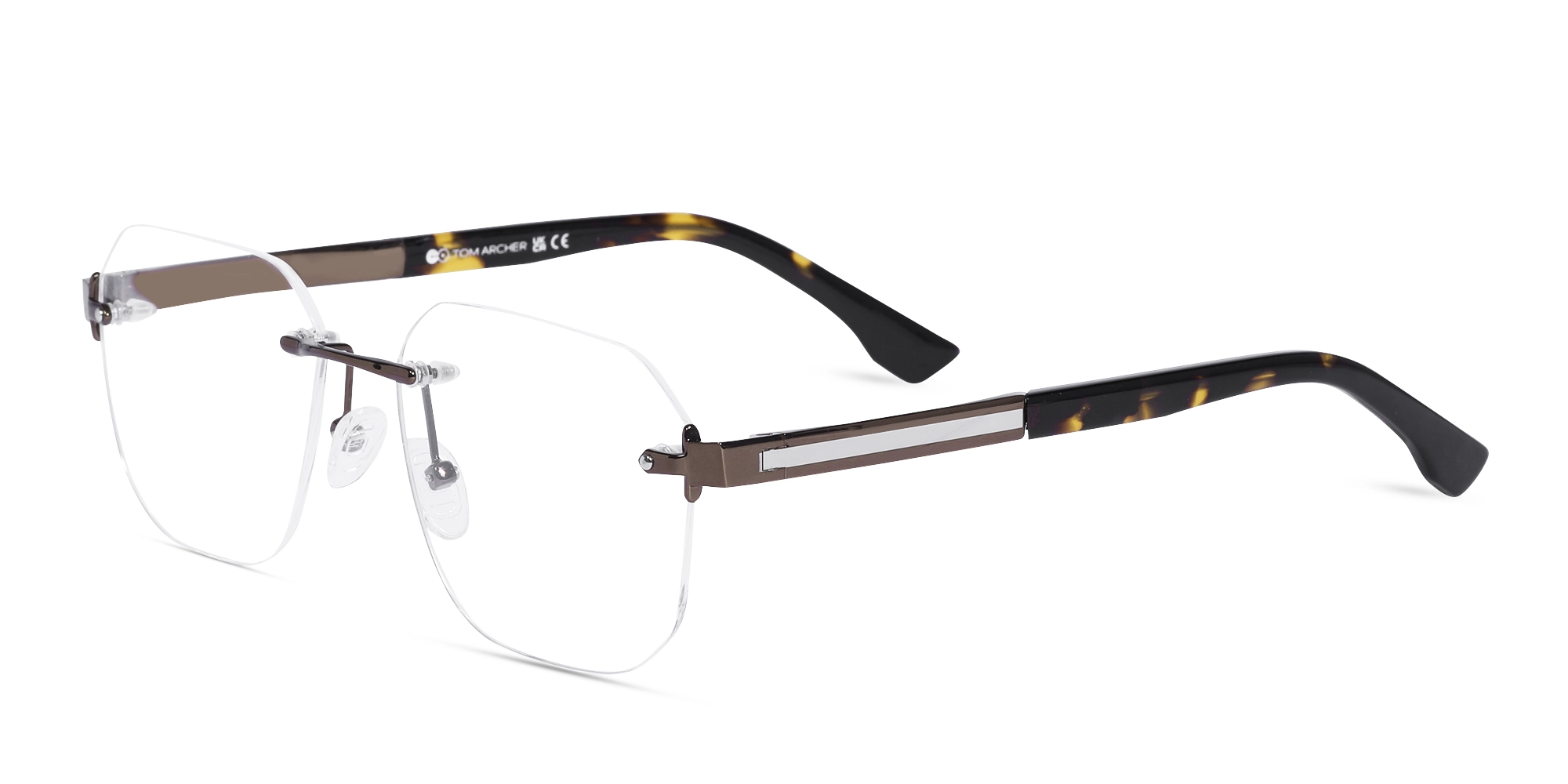 Rectangle Rimless Prescription Glasses-3 Rectangle Rimless Prescription Glasses-3