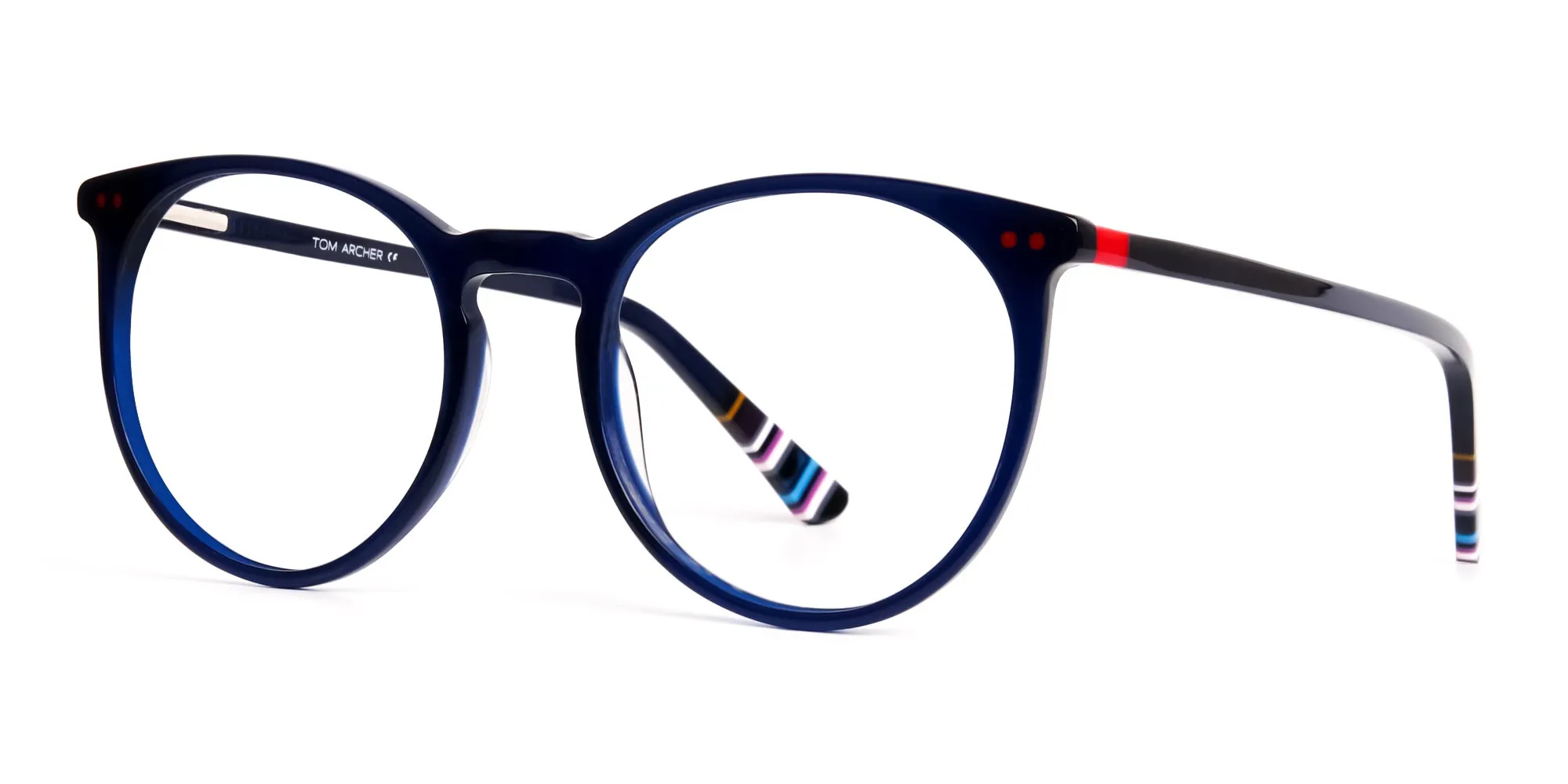 Bright Indigo Blue Designer Round Glasses frames-2 Bright Indigo Blue Designer Round Glasses frames-2