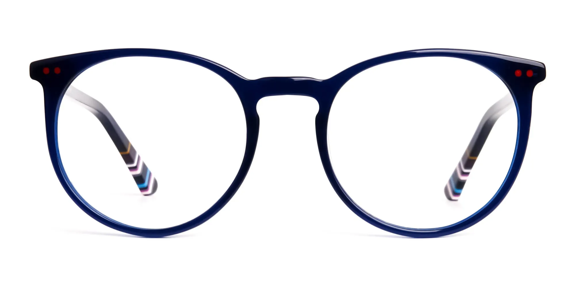 Bright Indigo Blue Designer Round Glasses frames-2 Bright Indigo Blue Designer Round Glasses frames-2