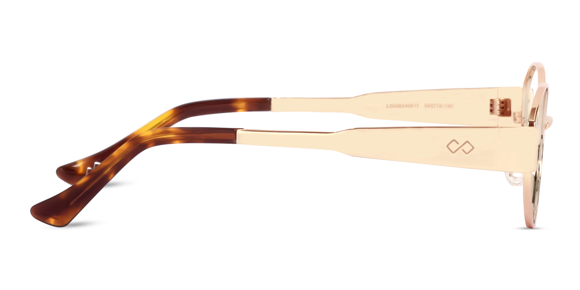 Stylish Champagne Gold Metal Full Rim Sunglasses 4