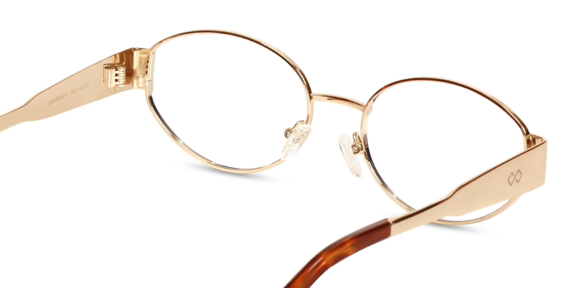 Stylish Champagne Gold Metal Full Rim Sunglasses 5