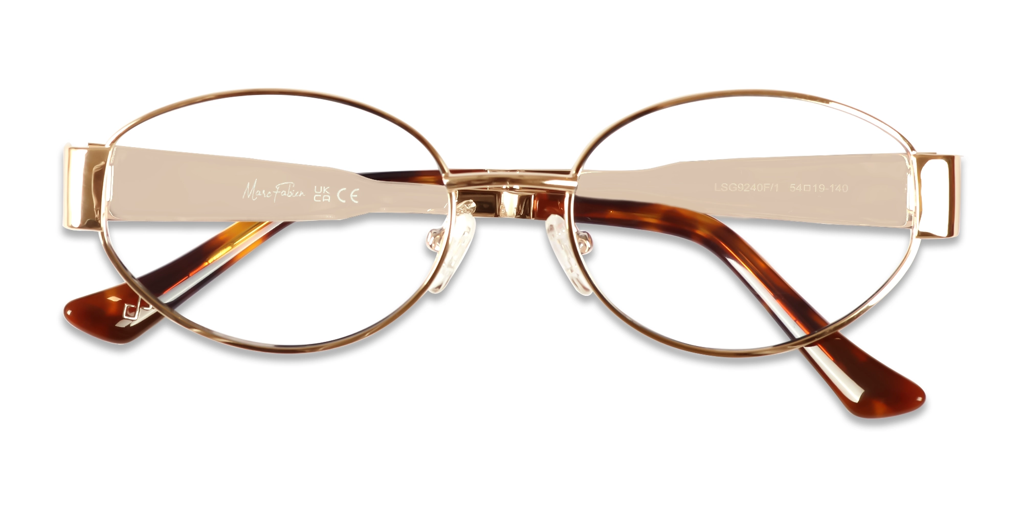 Stylish Champagne Gold Metal Full Rim Sunglasses 6