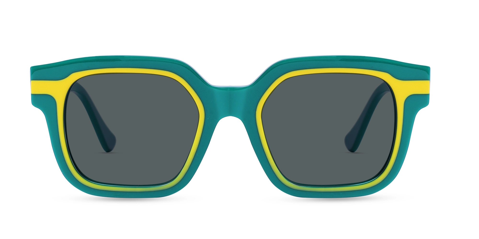 Dark Grey Solid Tint Square Sunglasses Dark Grey Solid Tint Square Sunglasses