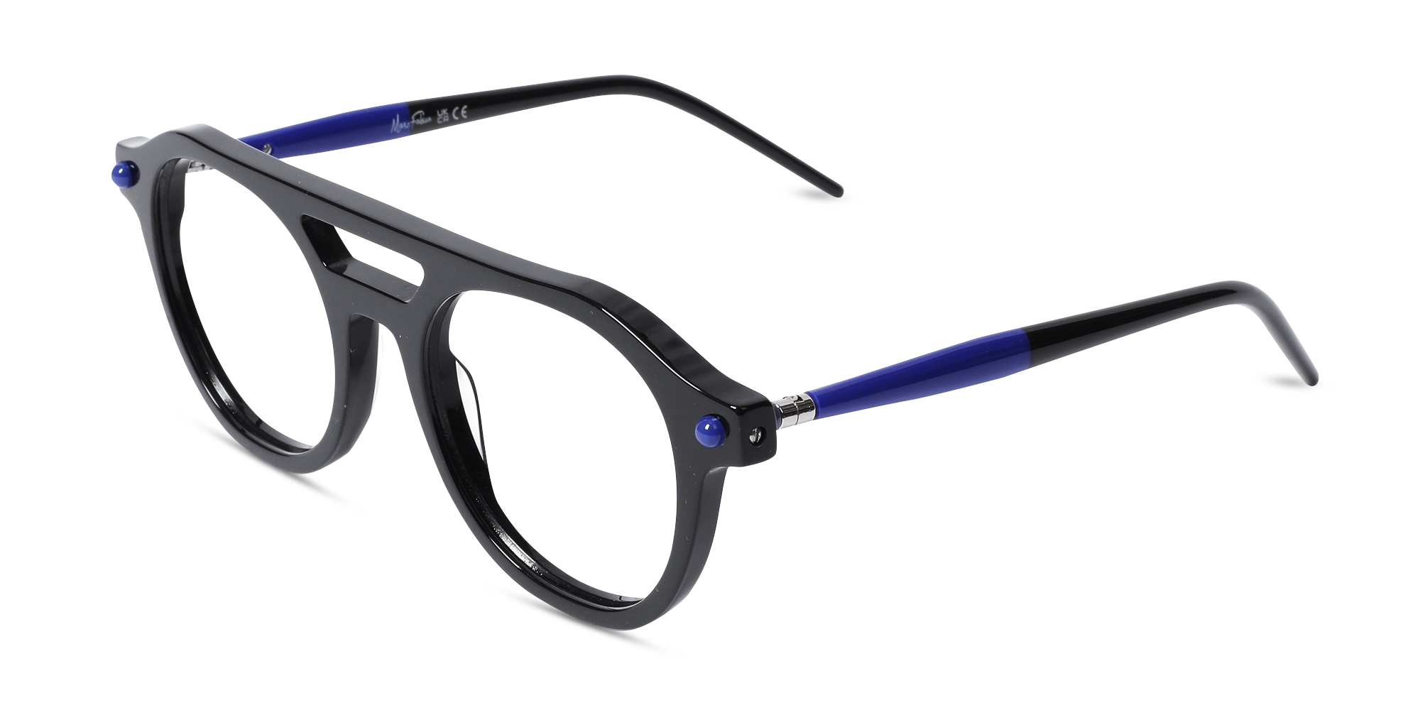 Black Pilot Round Glasses 3