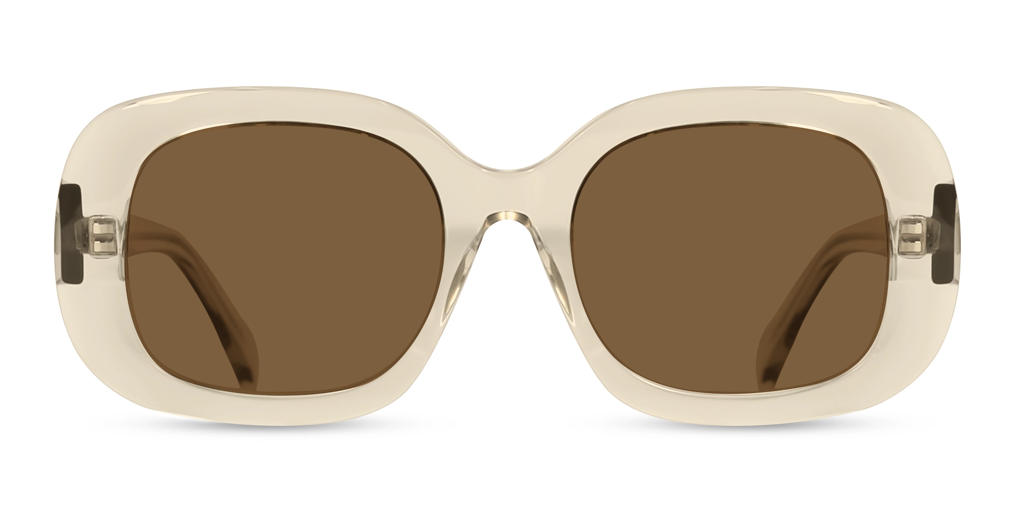 Crsytal Beige Frame With Polarised Dark Brown Tint Crsytal Beige Frame With Polarised Dark Brown Tint