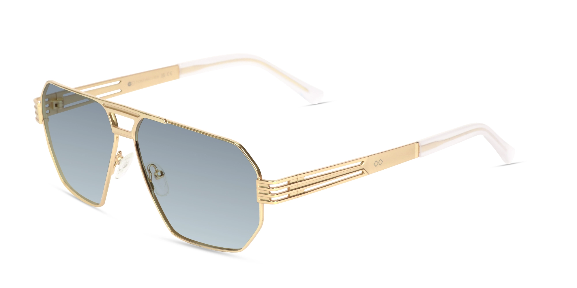 Gold Metal Double Bridge Sunglasses-3 Gold Metal Double Bridge Sunglasses-3