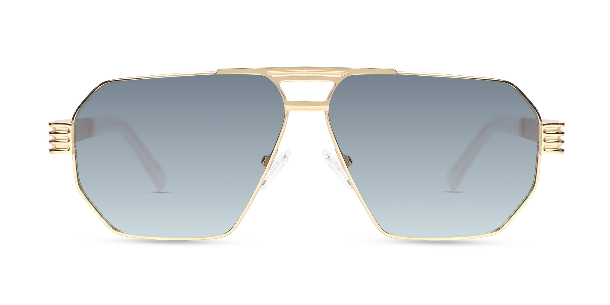 Gold Metal Double Bridge Sunglasses-1 Gold Metal Double Bridge Sunglasses-1