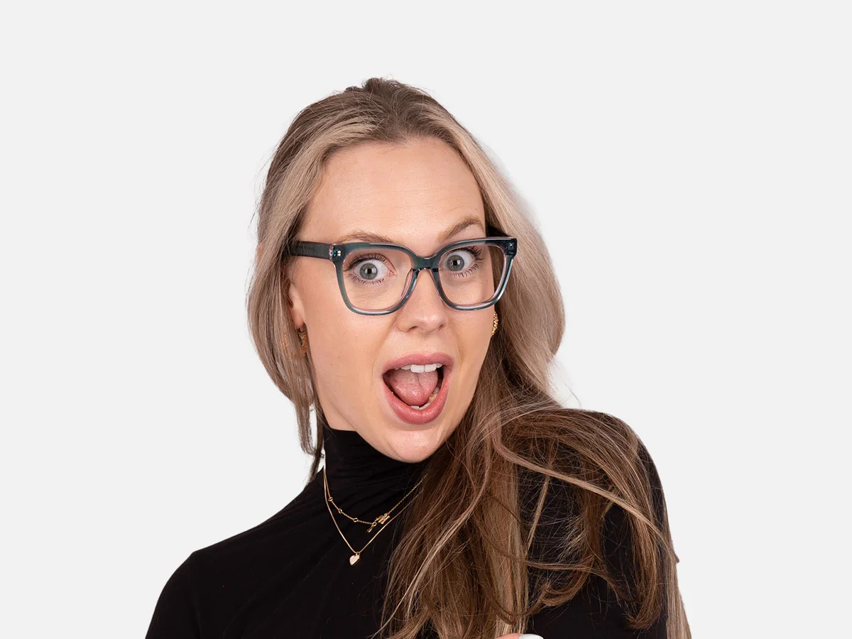 Crystal grey Square Frame eyeglasses-7