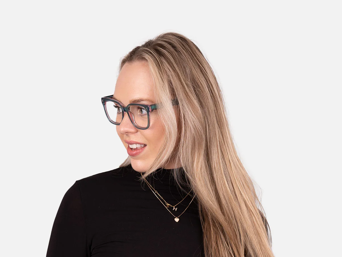 Crystal grey Square Frame eyeglasses-7