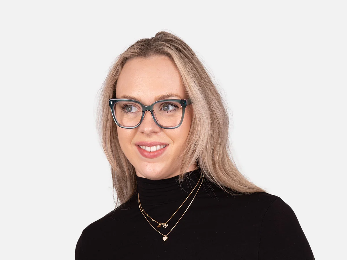 Crystal grey Square Frame eyeglasses-7