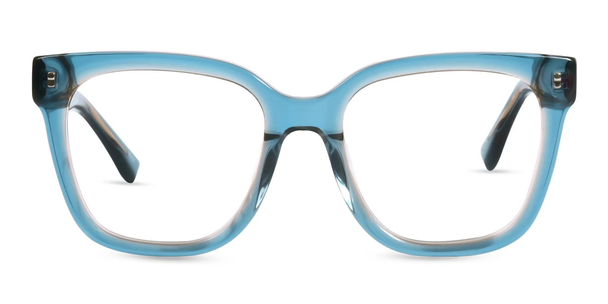 Crystal Blue Square Eyeglasses-1 Crystal Blue Square Eyeglasses-1