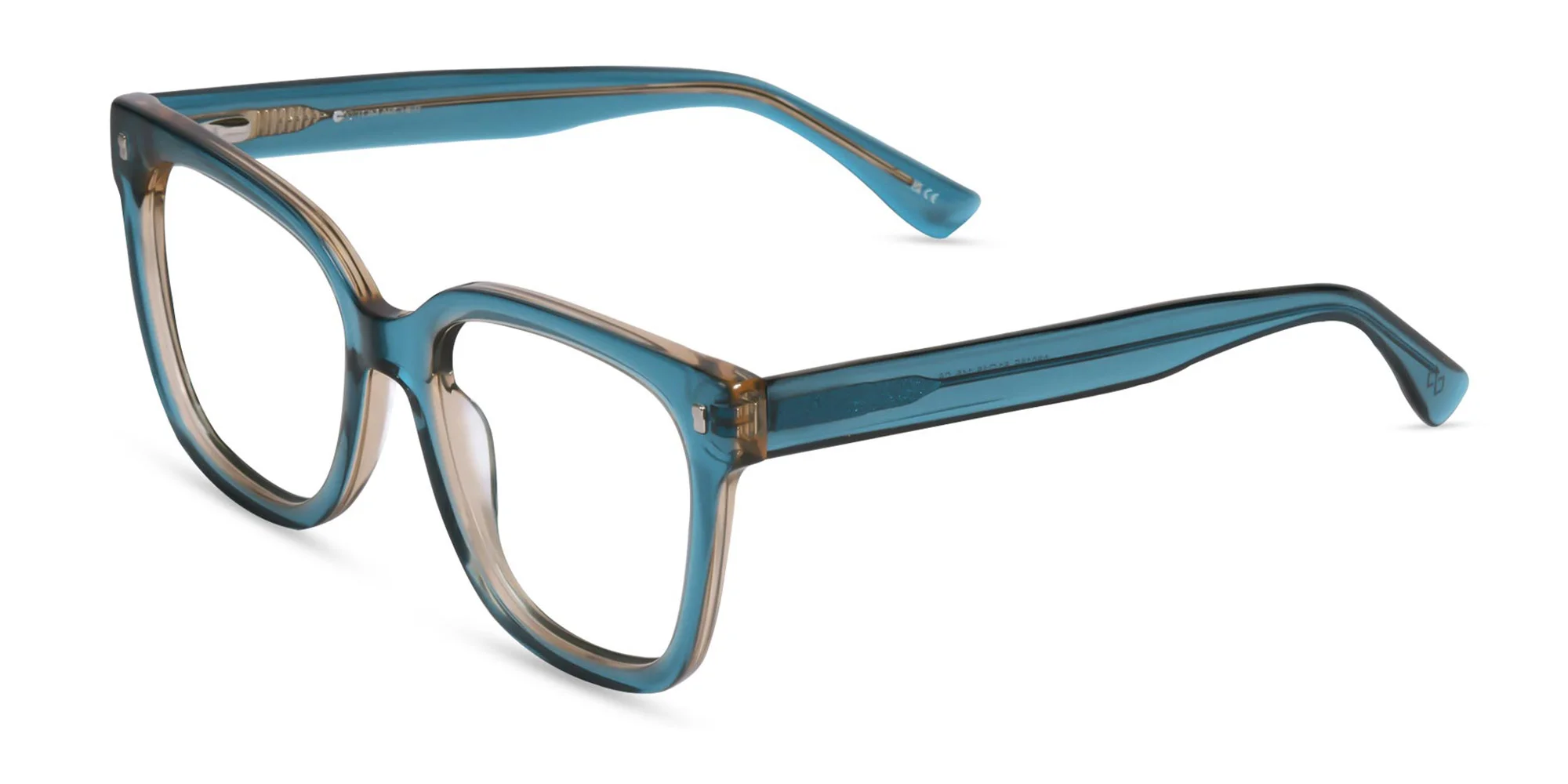 Crystal Blue Square Eyeglasses-3 Crystal Blue Square Eyeglasses-3