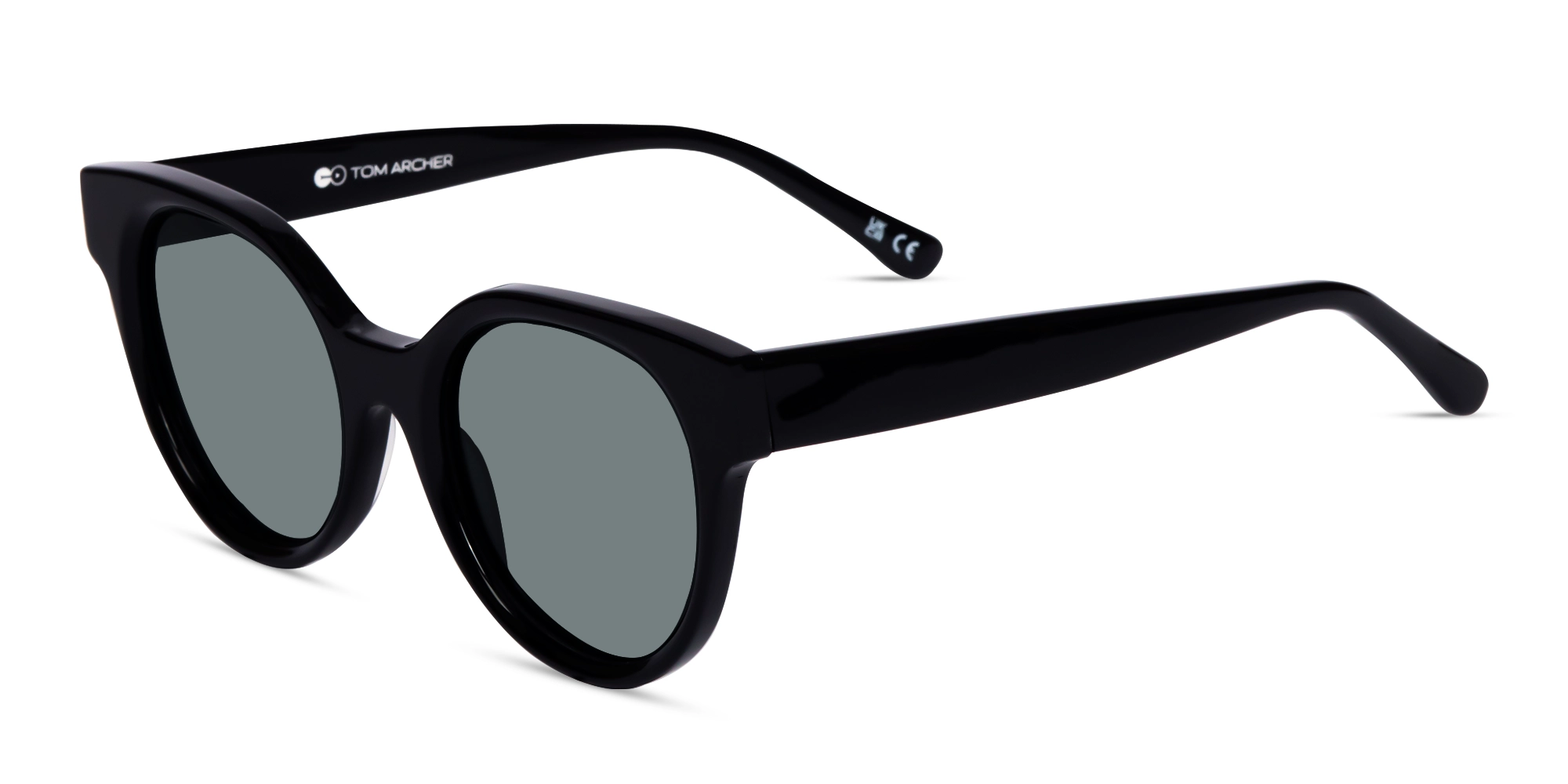 Black Round Frame With Dark Grey Tint Sunglasses Black Round Frame With Dark Grey Tint Sunglasses