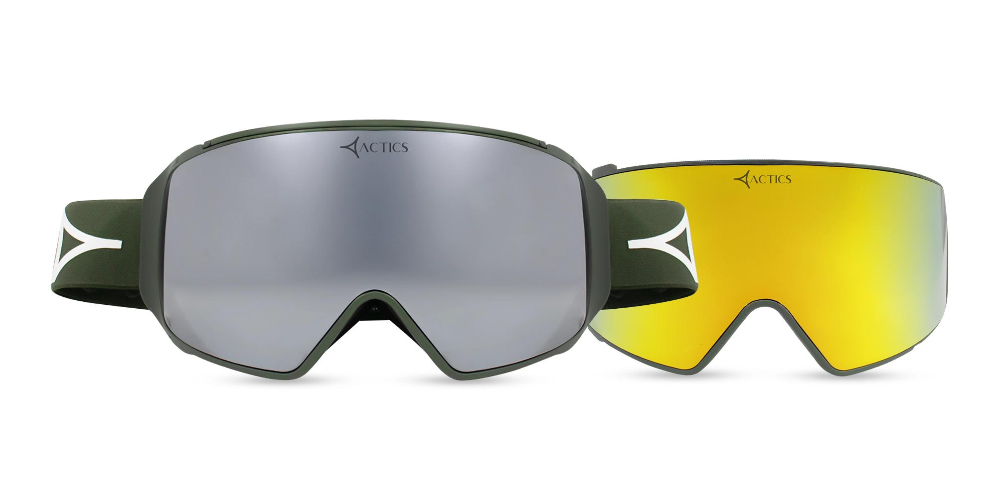 Military Green Ski Goggles. -4