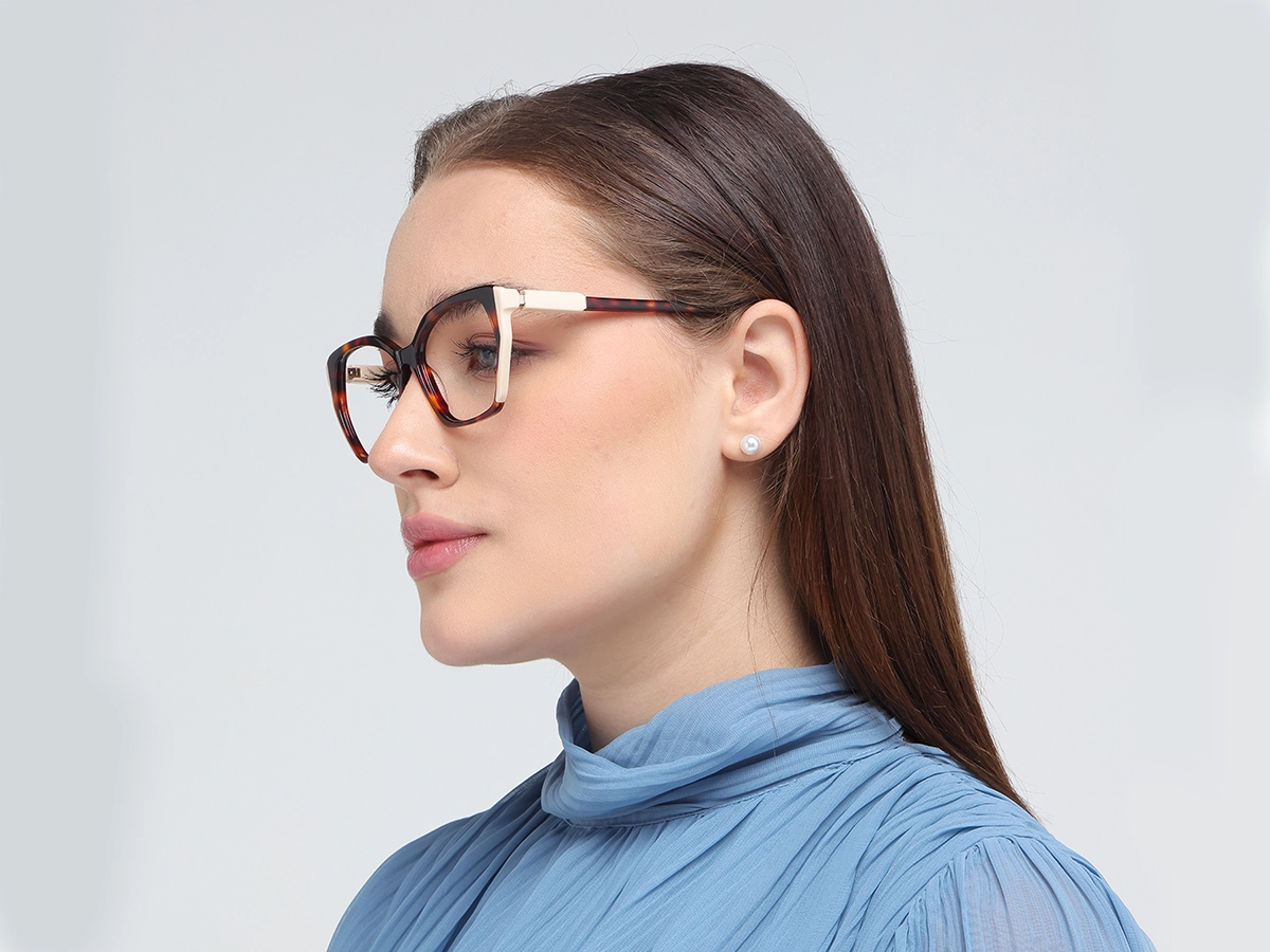 Honey Tortoise Beige Glasses-53