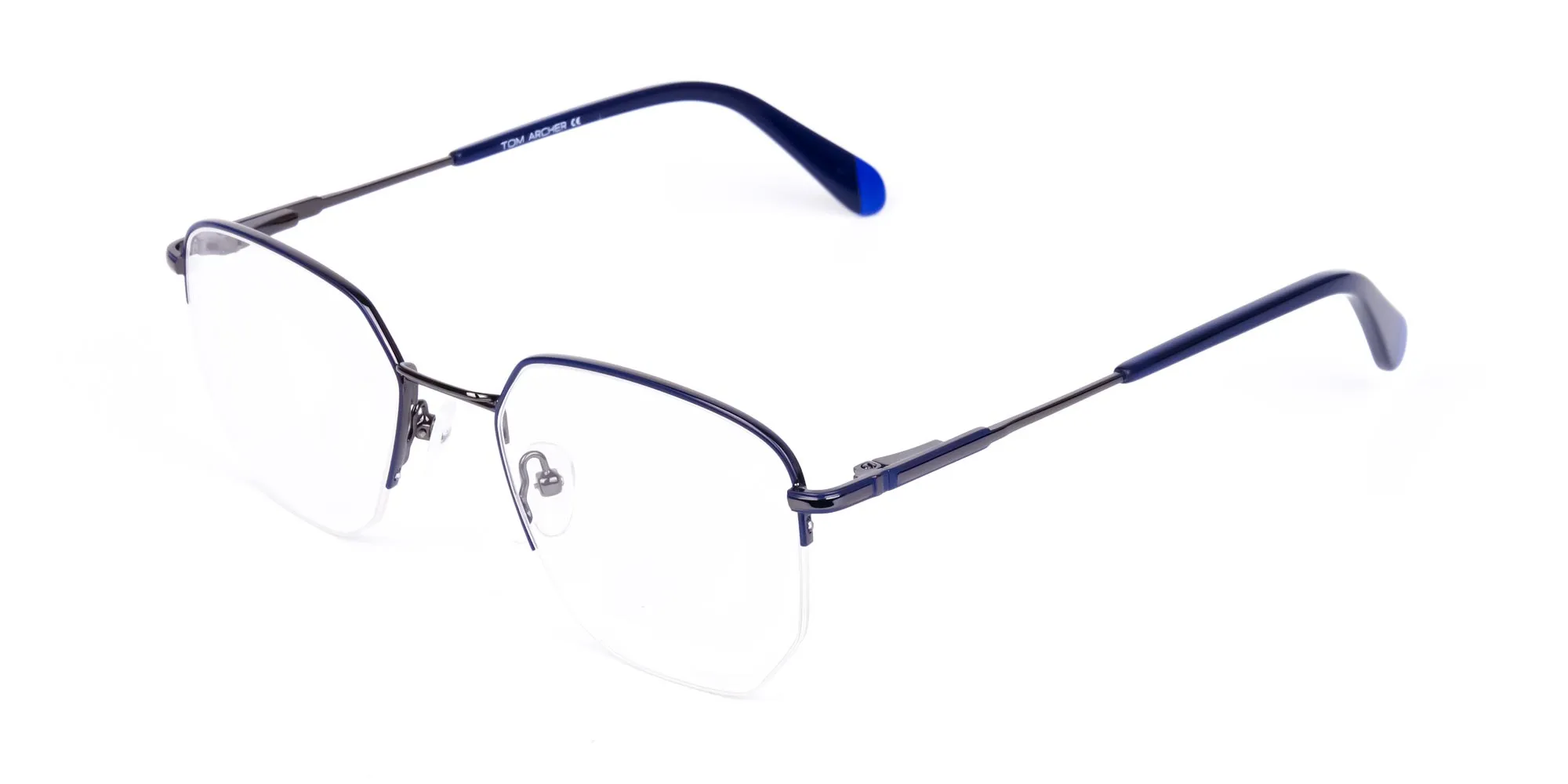 Navy Blue Gunmetal Geometric Pilot Glasses-2 Navy Blue Gunmetal Geometric Pilot Glasses-2