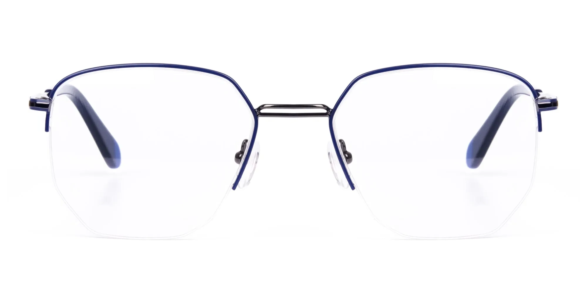 Navy Blue Gunmetal Geometric Pilot Glasses-2 Navy Blue Gunmetal Geometric Pilot Glasses-2