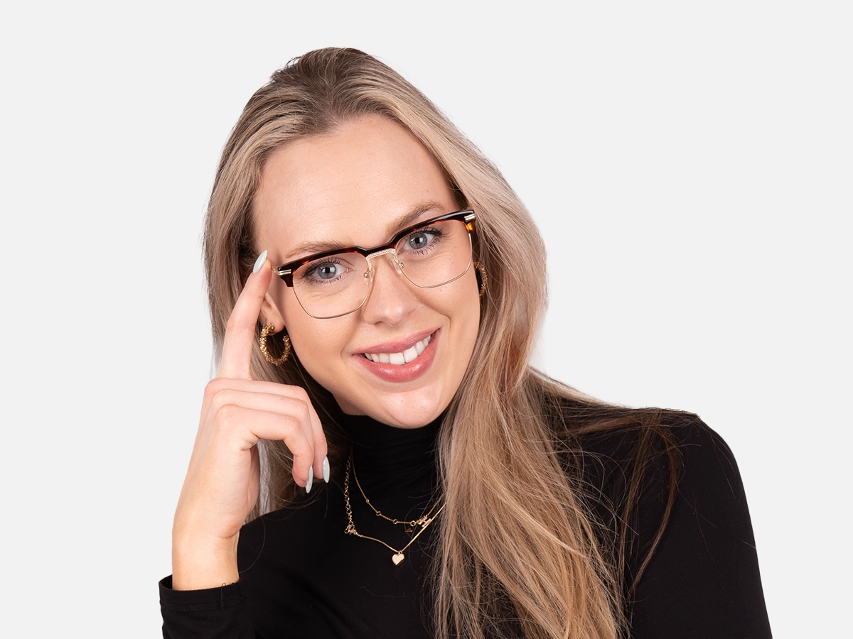 Tortoise Shell And Gold Glasses-55