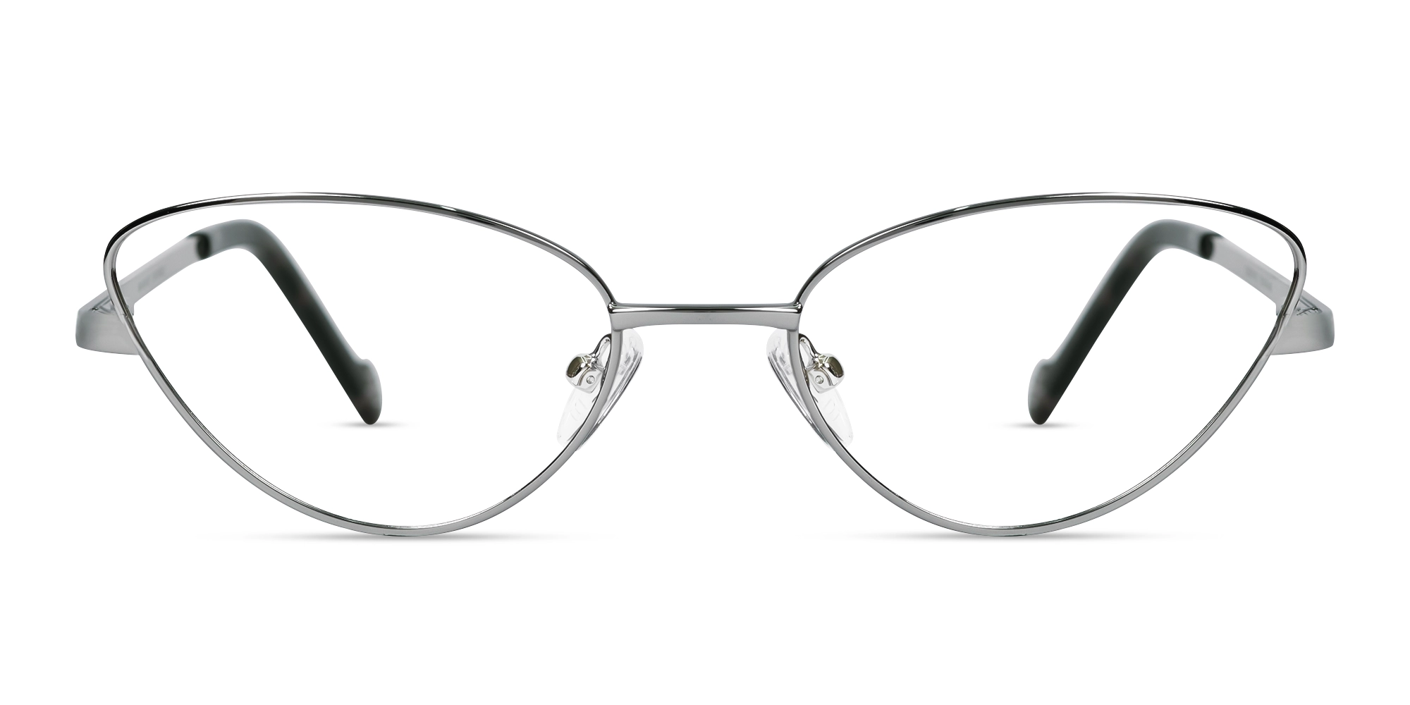 Silver & Blue Cat-eye Metal Glasses Silver & Blue Cat-eye Metal Glasses