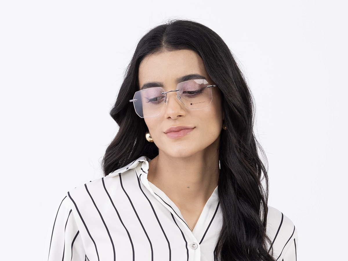 Metal & Wood Frame Gunmetal Glasses 52