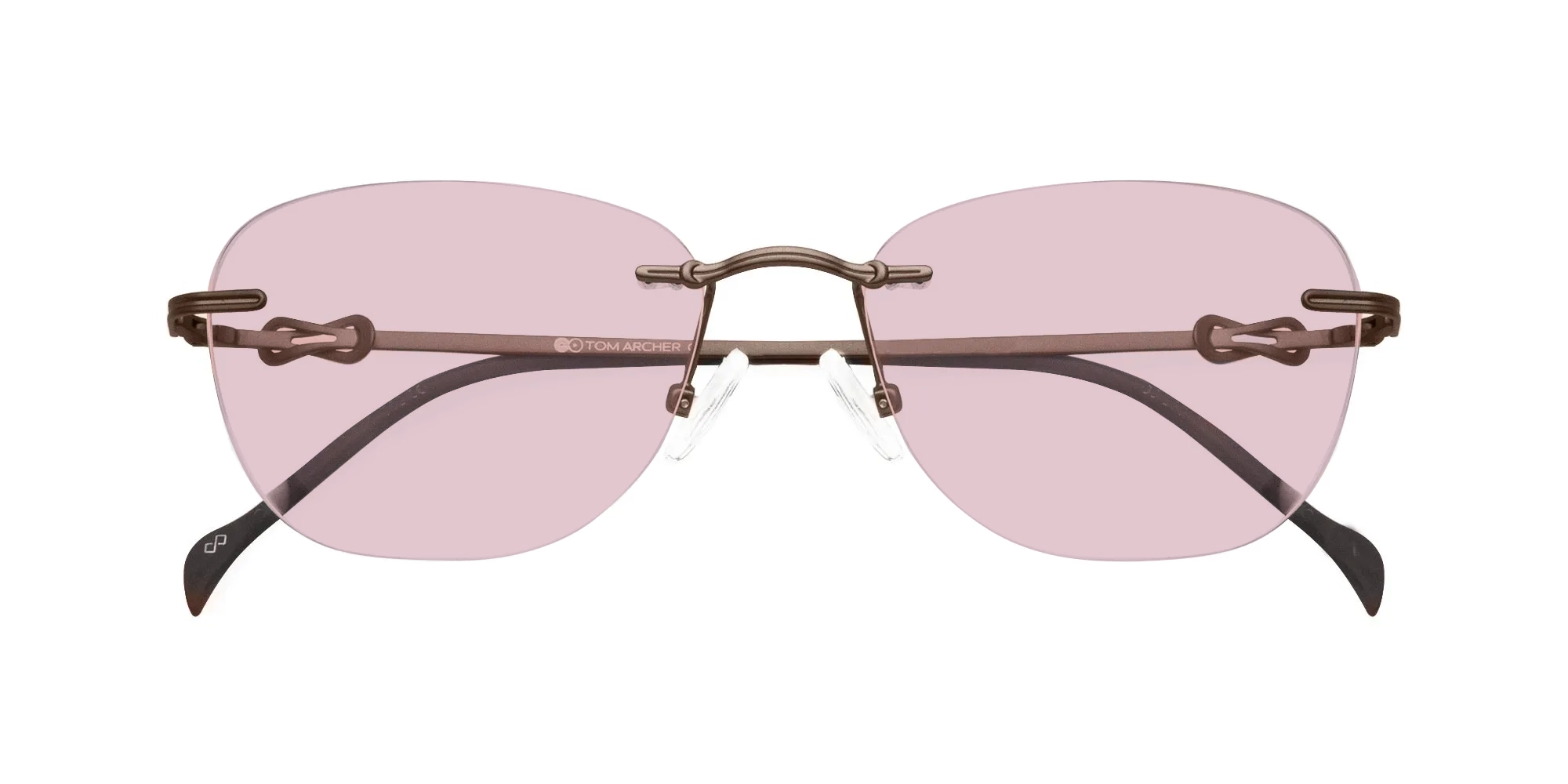 Pink Rimless Sunglasses-4