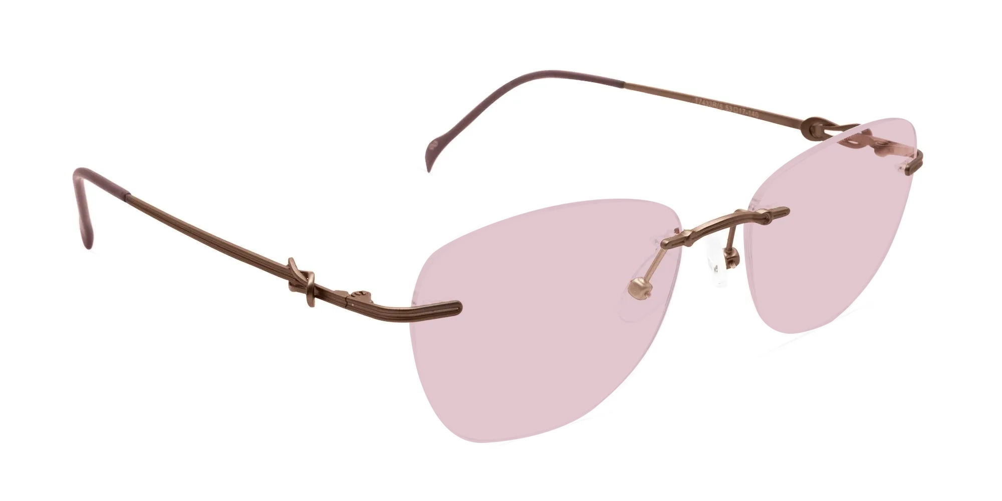Pink Rimless Sunglasses-2