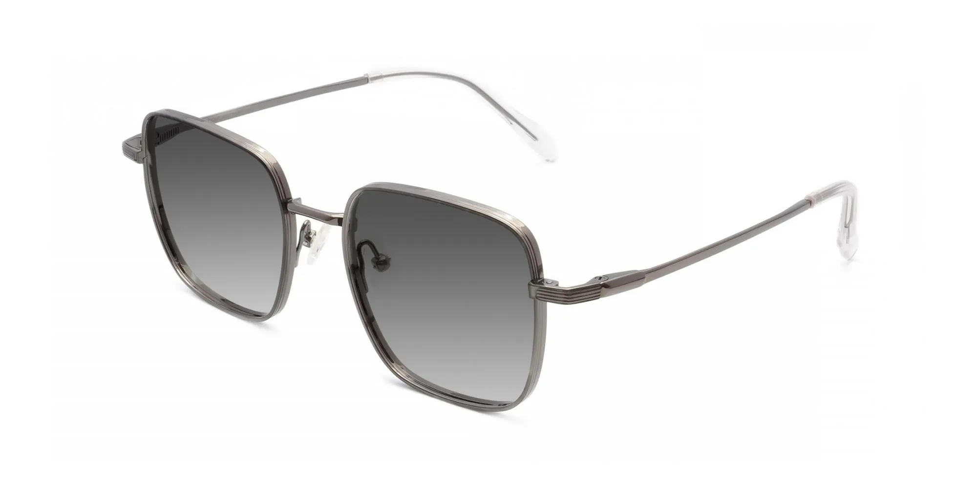 Square Grey Tinted Sunglasses-3