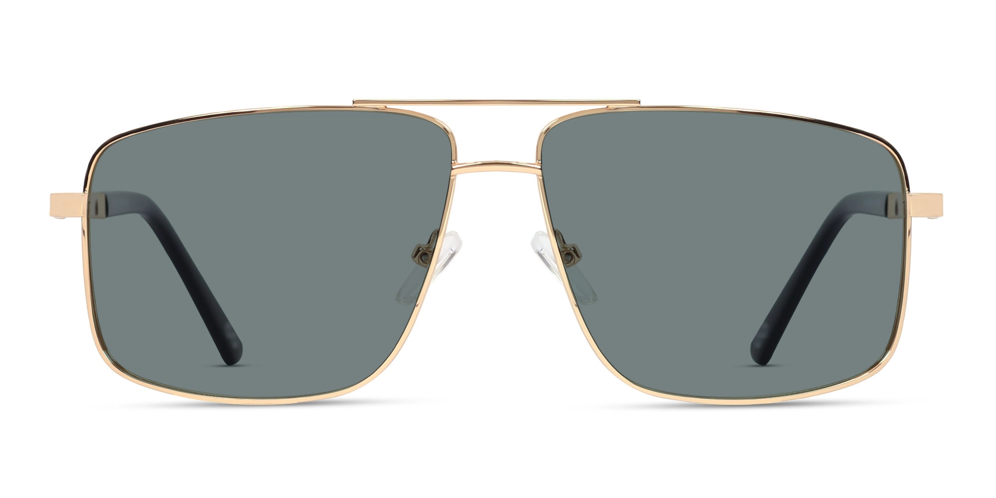 Gold Square Pilot Double Bridge Sunglasses 1 Gold Square Pilot Double Bridge Sunglasses 1