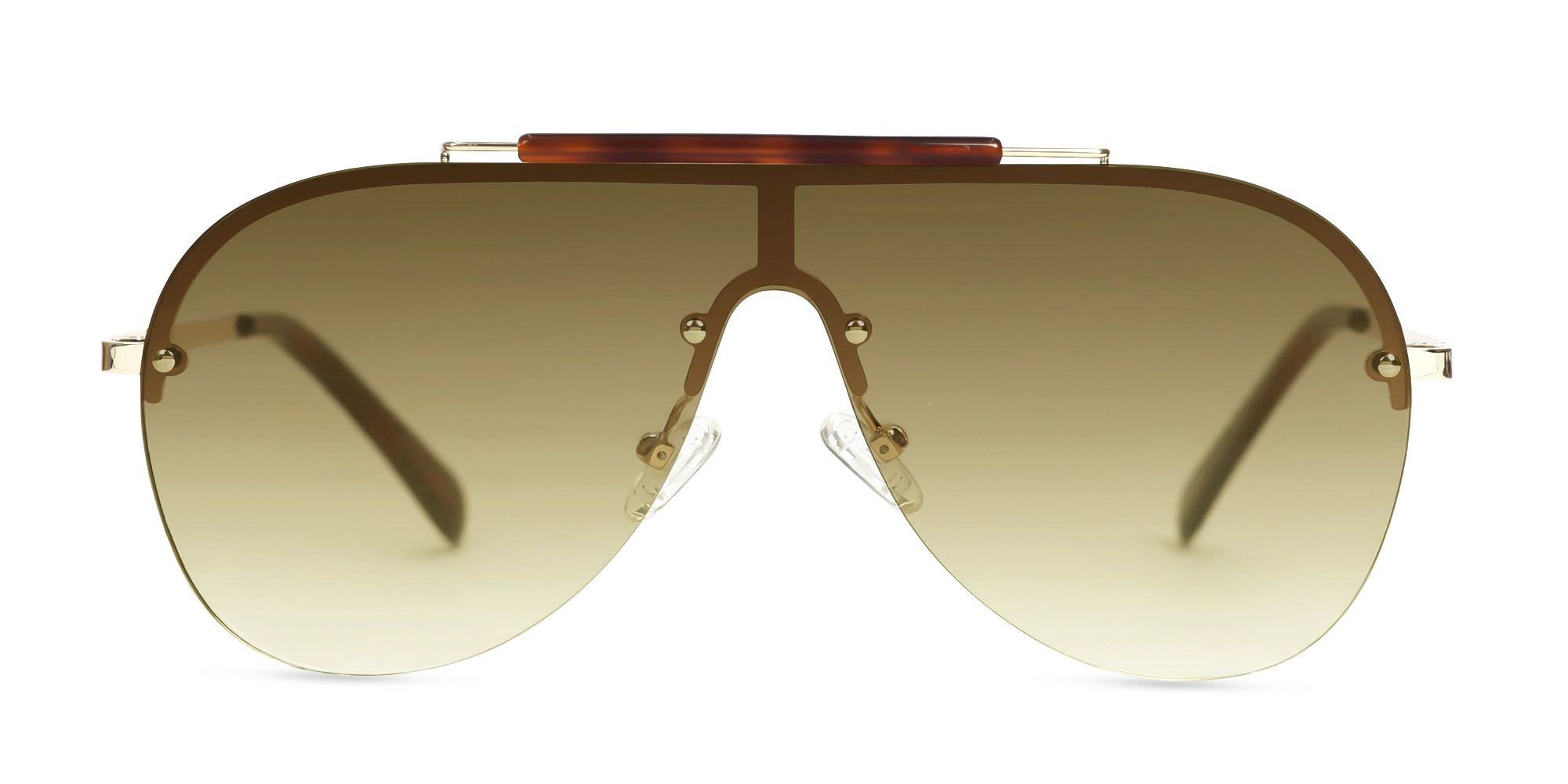 Metal Pilot Brown Tint Sunglasses-1 Metal Pilot Brown Tint Sunglasses-1