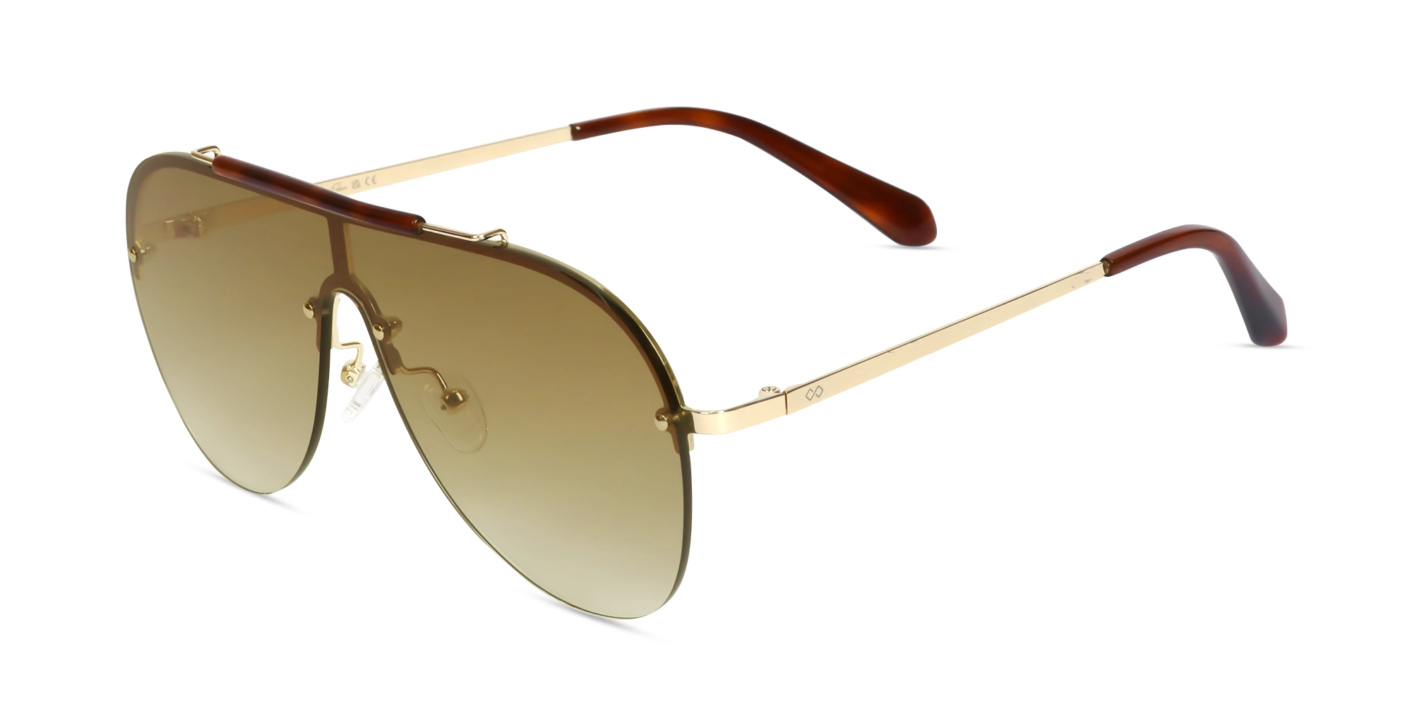 Metal Pilot Brown Tint Sunglasses-3 Metal Pilot Brown Tint Sunglasses-3
