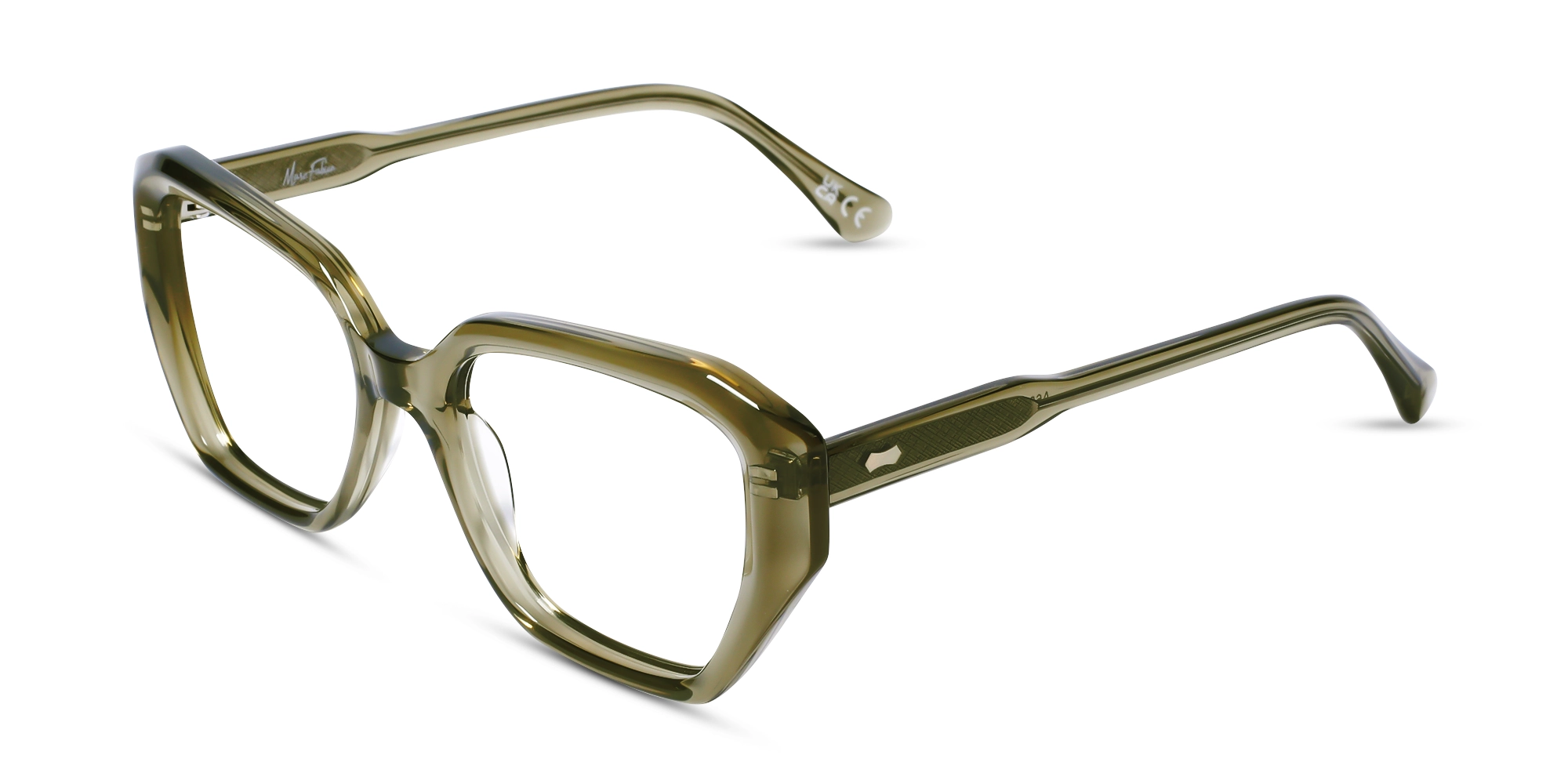 Crystal Sage Green Square Geometric Glasses Crystal Sage Green Square Geometric Glasses