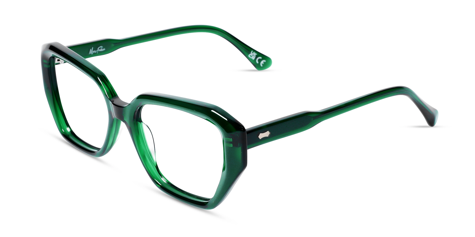 Crystal Emerald Green Square Geometric Glasses Crystal Emerald Green Square Geometric Glasses