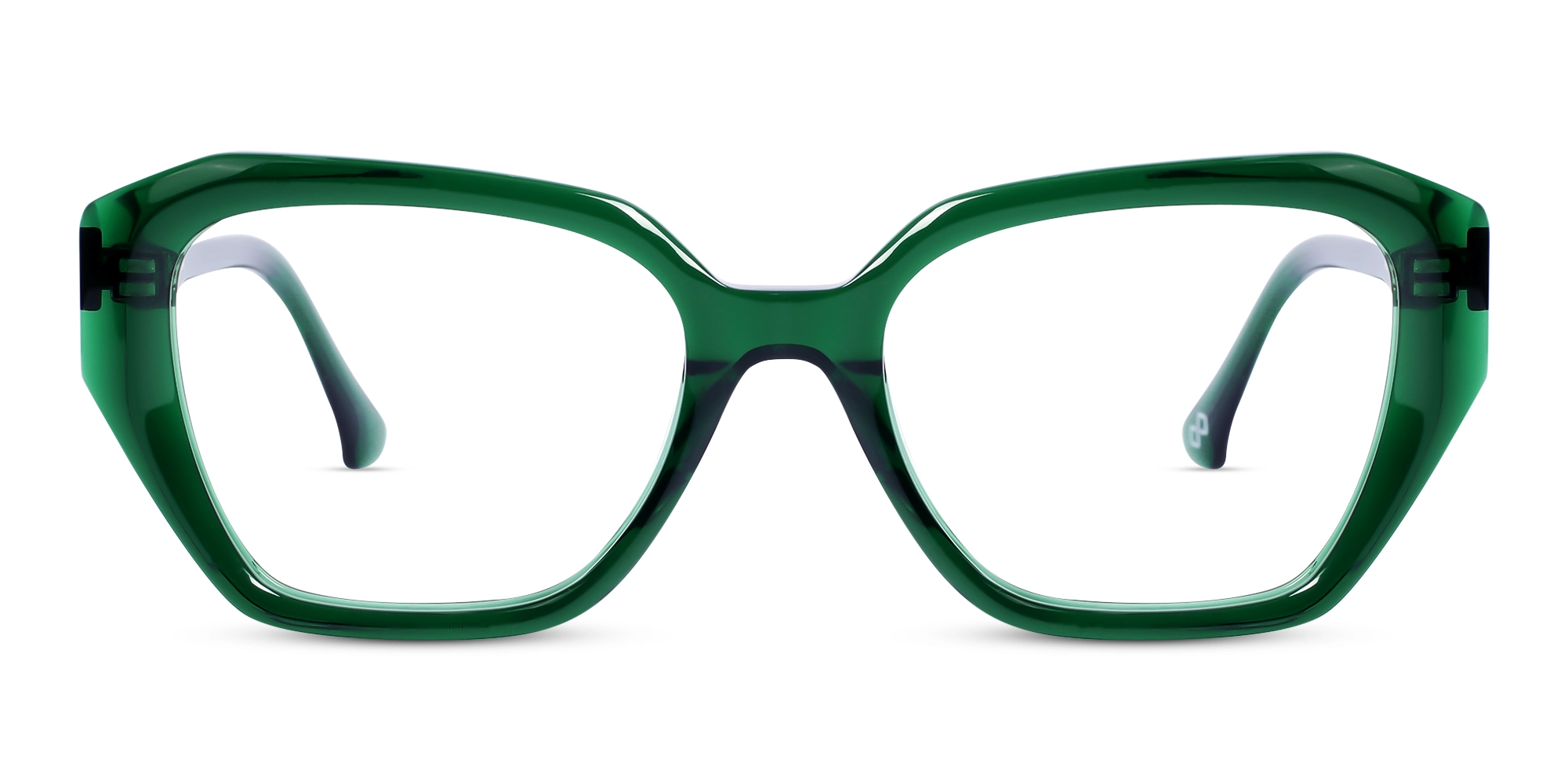 Crystal Emerald Green Square Geometric Glasses Crystal Emerald Green Square Geometric Glasses