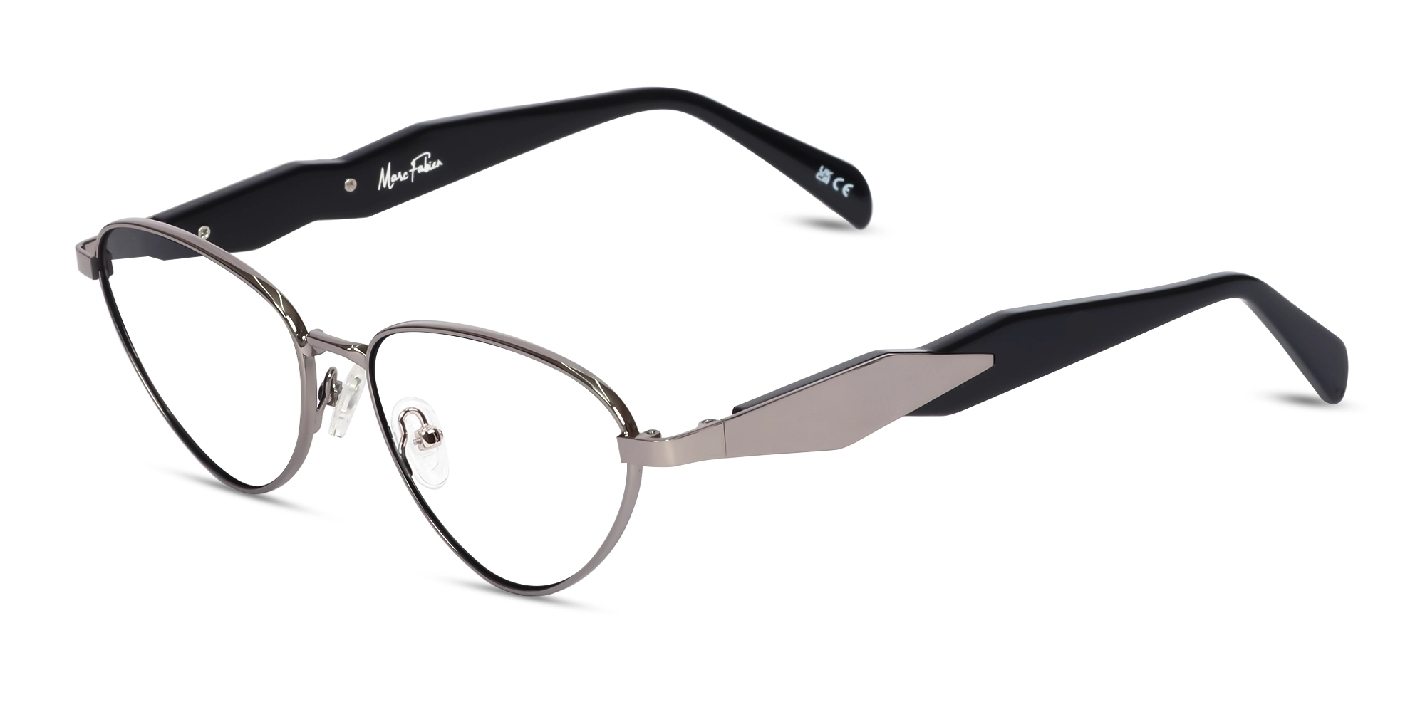 Polished Gunmetal Cat-Eye Full Rim Glasses 3 Polished Gunmetal Cat-Eye Full Rim Glasses 3